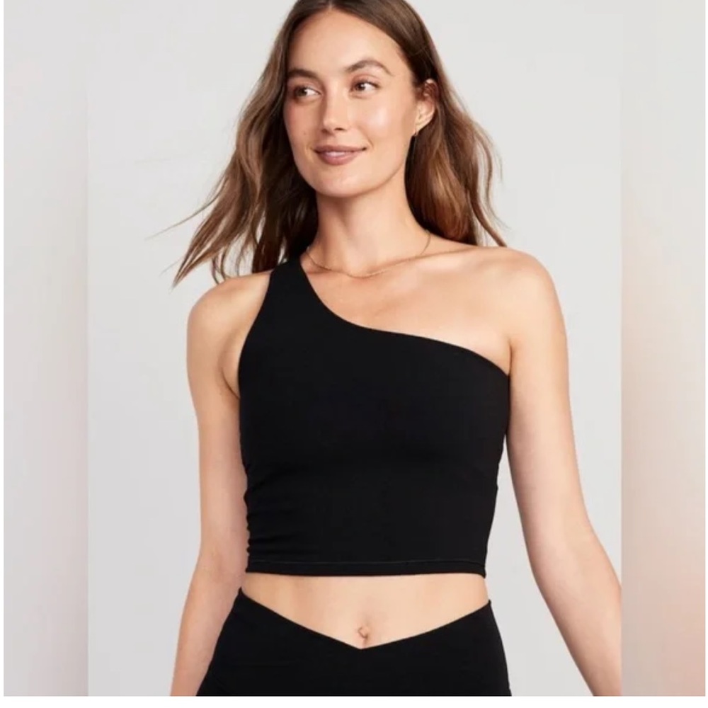 One Shoulder Longline Powerchill Light Support Sports Bra